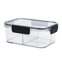 Vasilha de Plástico com Tampa e Divisórias