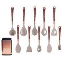 Kit de Utensílios de Cozinha em Silicone Antirrisco