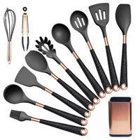 Kit de Utensílios de Cozinha em Silicone Antirrisco