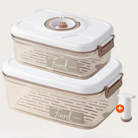 Vasilha de Plástico a Vácuo com Tampa Hermética e Bomba Manual