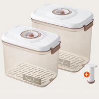 Vasilha de Plástico a Vácuo com Tampa Hermética e Bomba Manual