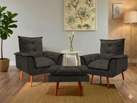 Kit Ágatha - 2 Poltronas + Puff | Elegância para a sua Casa