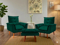 Kit Ágatha - 2 Poltronas + Puff | Elegância para a sua Casa