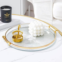 Bandeja Decorativa Redonda em Acrílico