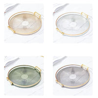 Bandeja Decorativa Redonda em Acrílico