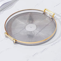 Bandeja Decorativa Redonda em Acrílico