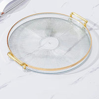 Bandeja Decorativa Redonda em Acrílico