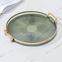 Bandeja Decorativa Redonda em Acrílico