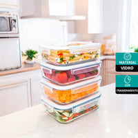 Kit Potes Herméticos de Vidro Borossilicato – Linha Fresh 1040ml