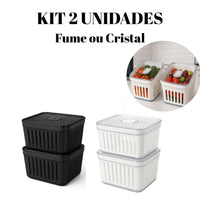 Kit 4 Organizadores com Cesto de Drenagem e Respiro – Linha Fresh 3,8L