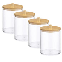 Pote Organizador Multiuso com Tampa de Bambu – Linha Eco Clear