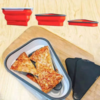 Organizador de Geladeira Triangular para Pizza em Silicone