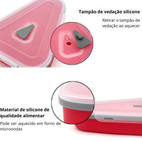 Organizador de Geladeira Triangular para Pizza em Silicone