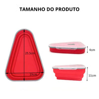 Organizador de Geladeira Triangular para Pizza em Silicone