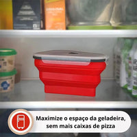 Organizador de Geladeira Triangular para Pizza em Silicone