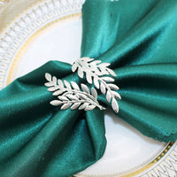 Anel de Guardanapo Folha Grega Dourada - Kit com 12 Peças