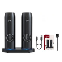 Moedor de Pimenta e Sal Automático USB com Luz LED e Ajuste de Moagem