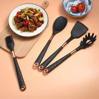 Kit de Utensílios de Cozinha em Silicone Antirrisco