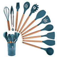 Kit de Utensílios de Cozinha em Silicone com Resistência ao Calor