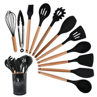 Kit de Utensílios de Cozinha em Silicone com Resistência ao Calor