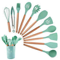 Kit de Utensílios de Cozinha em Silicone com Resistência ao Calor