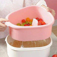 Lavadora de Frutas e Legumes com Escova Giratória e Escorredor