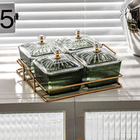 Petisqueira de Plástico com Tampa e Divisórias