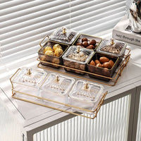 Petisqueira de Plástico com Tampa e Divisórias