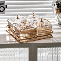 Petisqueira de Plástico com Tampa e Divisórias