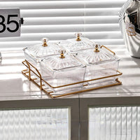 Petisqueira de Plástico com Tampa e Divisórias