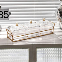 Petisqueira de Plástico com Tampa e Divisórias