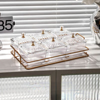 Petisqueira de Plástico com Tampa e Divisórias