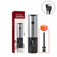 Moedor de Sal e Pimenta Elétrico com USB Recarregável e Nível de Moagem Ajustável