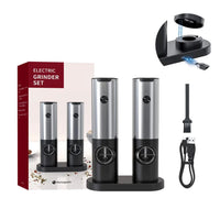 Moedor de Sal e Pimenta Elétrico com USB Recarregável e Nível de Moagem Ajustável