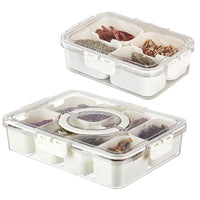 Caixa de Especiarias e Petiscos com Vedação Hermética e Divisórias