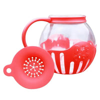 Pipoqueira de Vidro para Micro-ondas com Tampa de Silicone