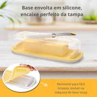 Porta Manteiga com Tampa e Faca Inox