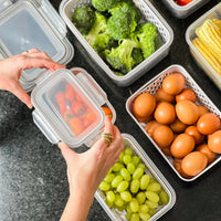 Kit Trio Wash & Store com Cesto de Drenagem – Linha Fresh