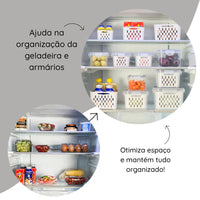 Kit Trio Wash & Store com Cesto de Drenagem – Linha Fresh