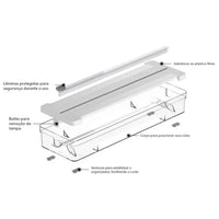 Organizador de Rolos Duplo com Cortador – Linha Clear