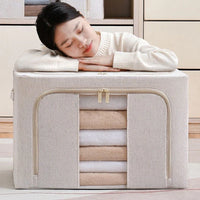 Box Organizador Estruturado em Tecido Oxford – Com Visor