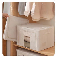 Box Organizador Estruturado em Tecido Oxford – Com Visor