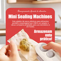 Mini Seladora de Embalagens Térmica 2 em 1 (USB) – Linha Fresh Keep
